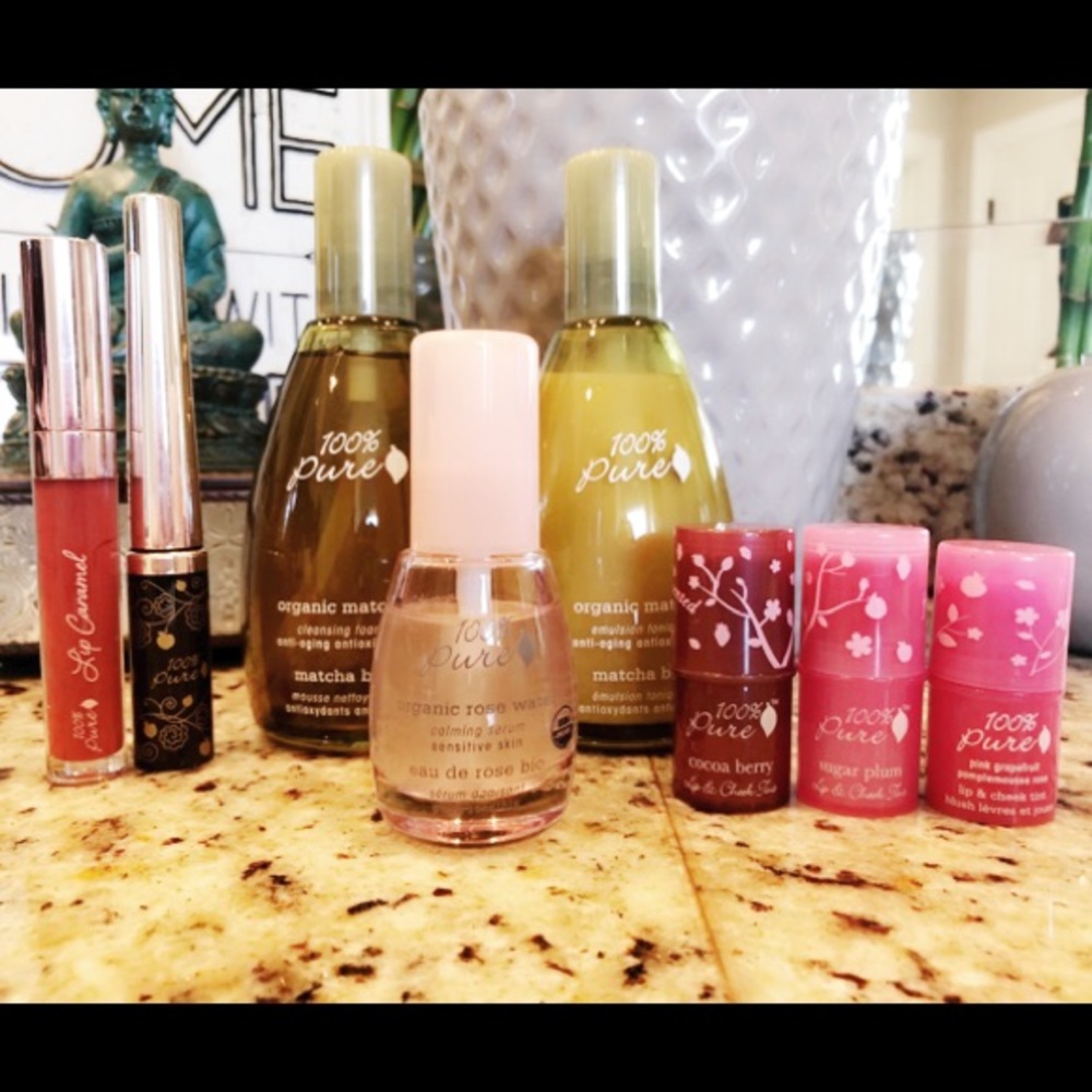 100% Pure makeup and skin care package